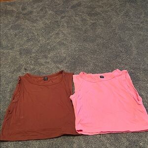 SHEIN Brown and Pink Tank Tops